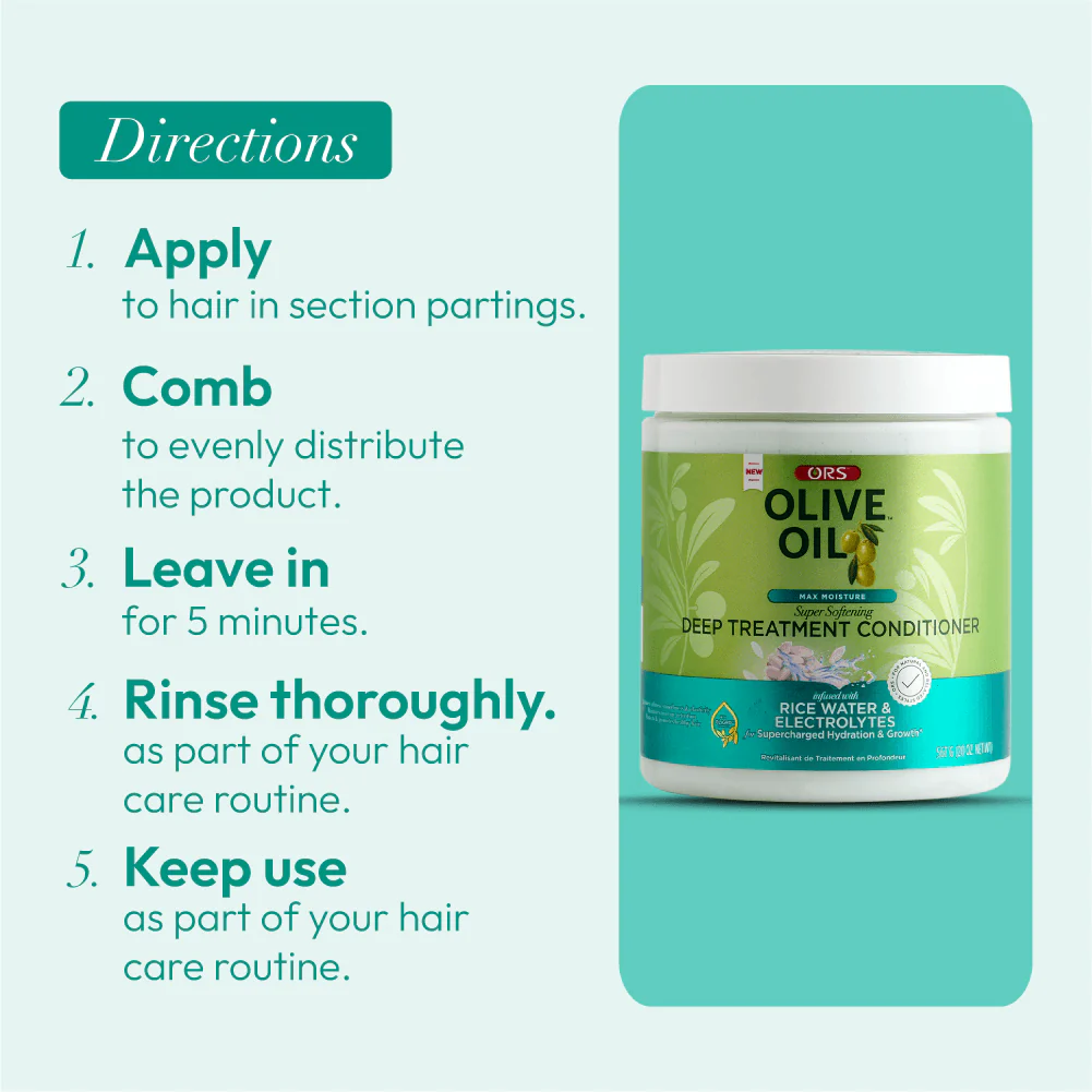 ORS Olive Oil Max Moisture Leave-In Conditioner & Deep Treatment 2-Piece Set - Image 6