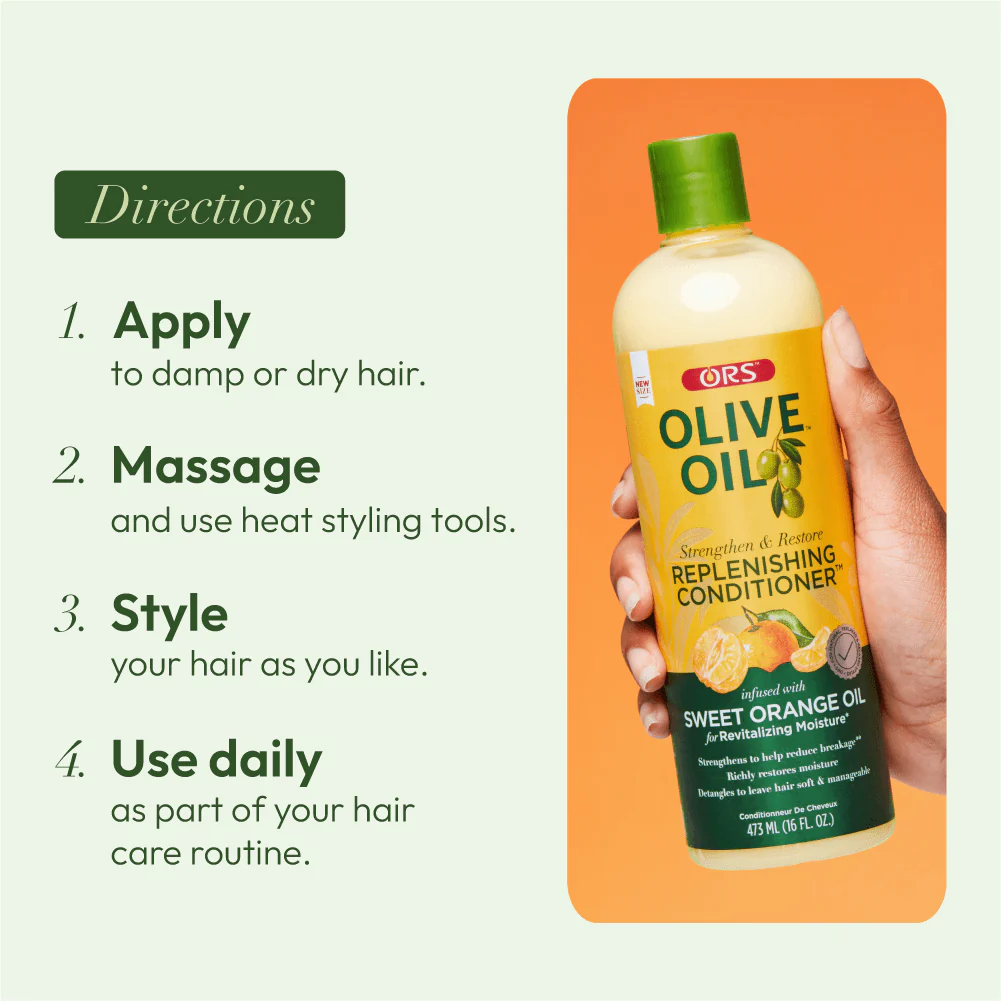 ORS Olive Oil Strengthen and Restore Replenishing Conditioner for Revitalizing Moisture (16.0 oz) - Image 7