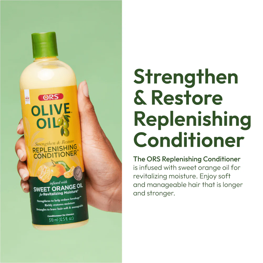 ORS Olive Oil Strengthen and Restore Replenishing Conditioner for Revitalizing Moisture (12.25 oz) - Image 4